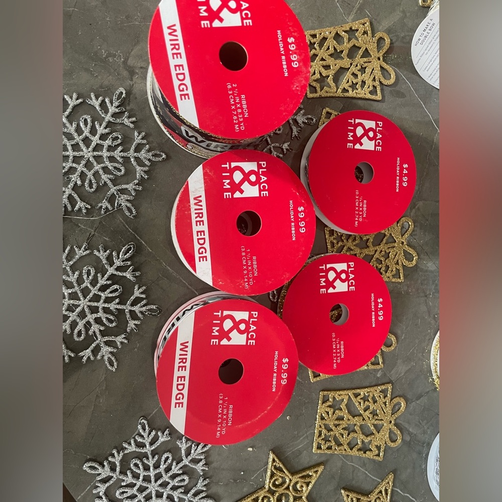 Festive Wire Edge Ribbon Set - Picture 7 of 7
